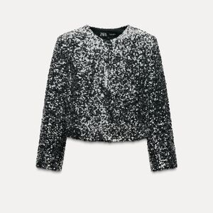 NWOT Silver Blazer with Sparkly Texture